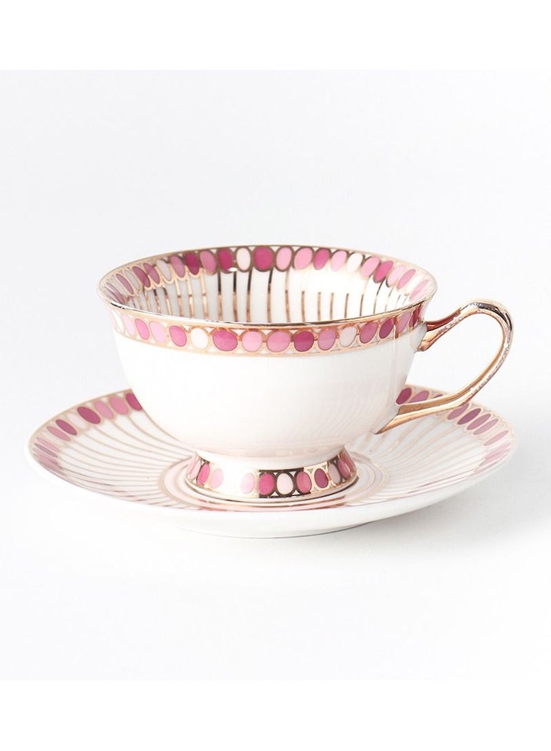 Sharpdo gold thread coffee cup 220 ml and coffee dish - Image 1