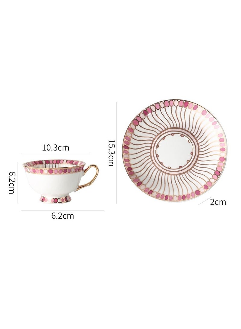 Sharpdo gold thread coffee cup 220 ml and coffee dish - Image 2