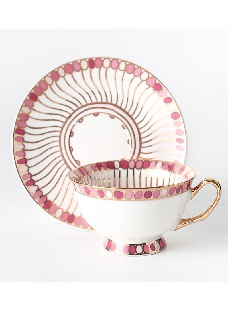 Sharpdo gold thread coffee cup 220 ml and coffee dish - Image 3