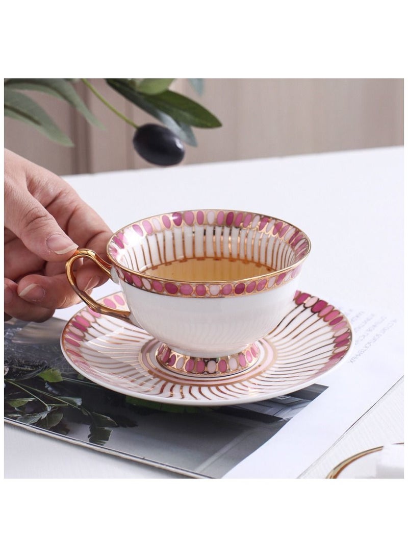 Sharpdo gold thread coffee cup 220 ml and coffee dish - Image 5
