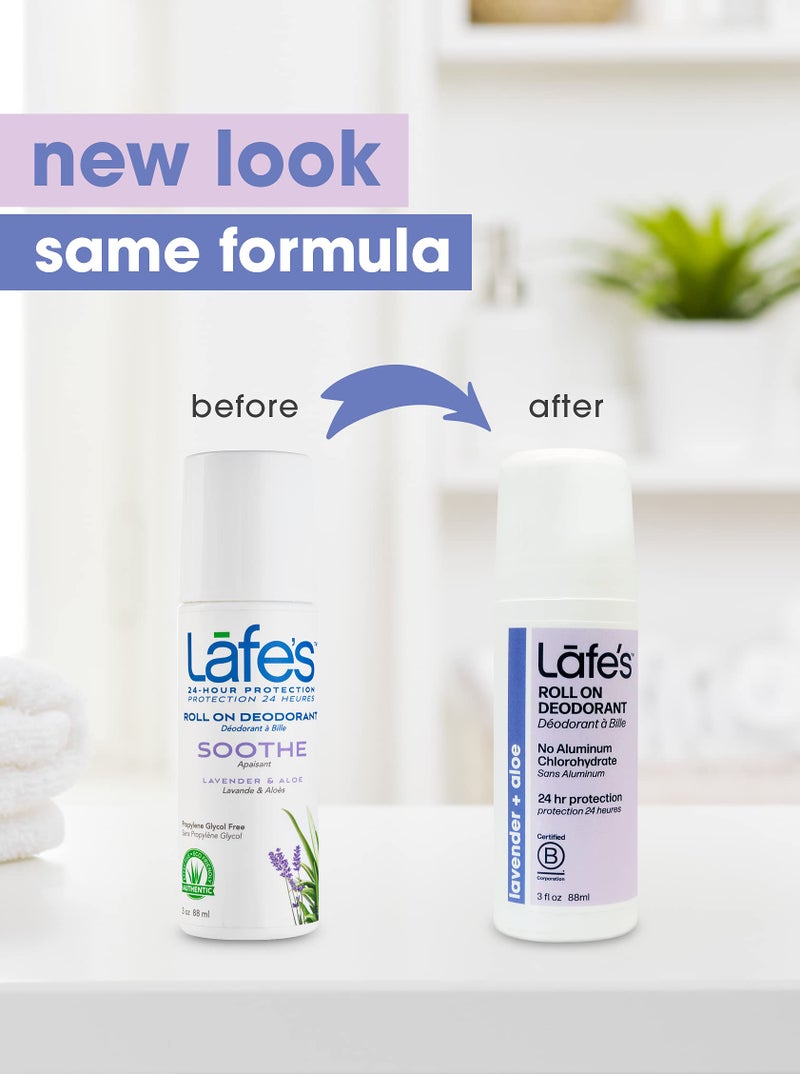 Lafe's Natural Deodorant | 3 Ounce Roll-On Aluminum Free Natural Deodorant | Lavender & Aloe | 2 Pack - Image 2