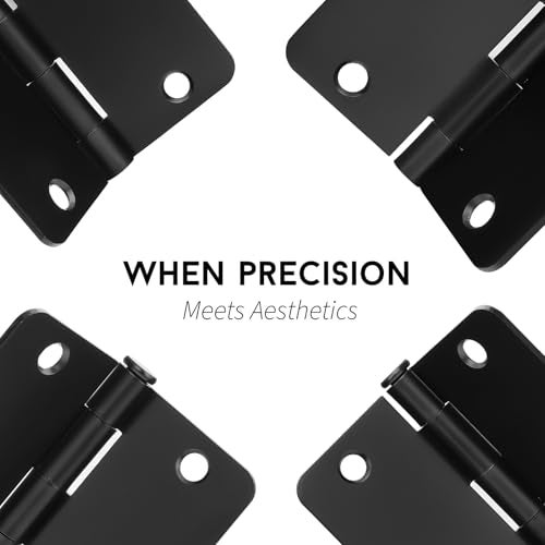 goldenwarm 6Pack Door Hinges Black Matte 3.5 Inch Rounded Black Interior Door Hinges 3-1/2'' with 1/4'' Radius Corners - Image 4