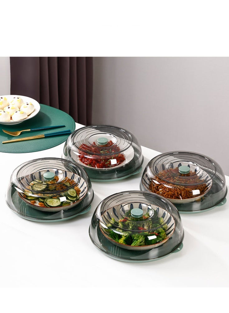 هومستر 【غطاء طعام】 غطاء حفظ حرارة الطعام المنزلي | مادة PET آمنة غير سامة | شفاف ضد الغبار والحشرات | يحفظ الحرارة 30 دقيقة | تخزين متراكم | ثقوب تعليق | سهل التنظيف | مقبض دائري مريح | حماية متعددة الطبقات - Image 3