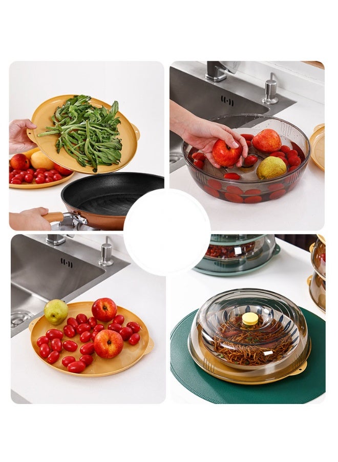 هومستر 【غطاء طعام】 غطاء حفظ حرارة الطعام المنزلي | مادة PET آمنة غير سامة | شفاف ضد الغبار والحشرات | يحفظ الحرارة 30 دقيقة | تخزين متراكم | ثقوب تعليق | سهل التنظيف | مقبض دائري مريح | حماية متعددة الطبقات - Image 4