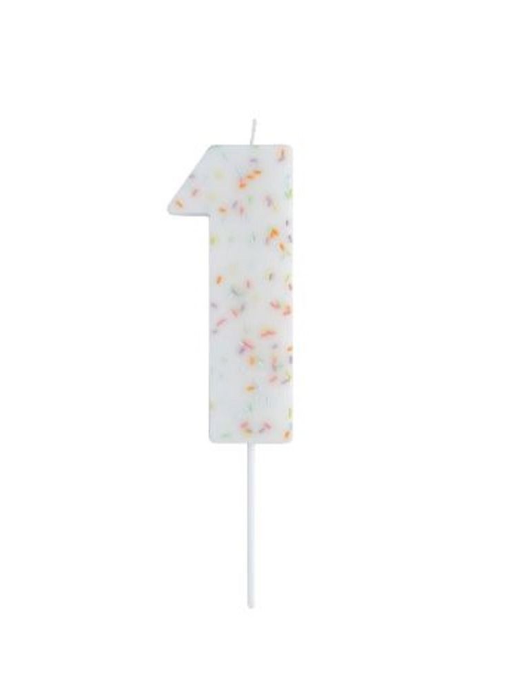 Hootyballoo Jumbo Number '1' Sprinkle Candle 