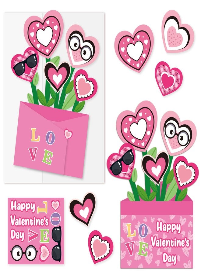 CY2SIDE 28PCS Mother’s Day Pink Flower Pot with Envelop and Stickers, DIY Mother’s Day Gifts Paper Craft for Kids, 3D Flower Pot Handmade Greeting Card Set for Kids School Home Project, Gifts for Mom - Image 1