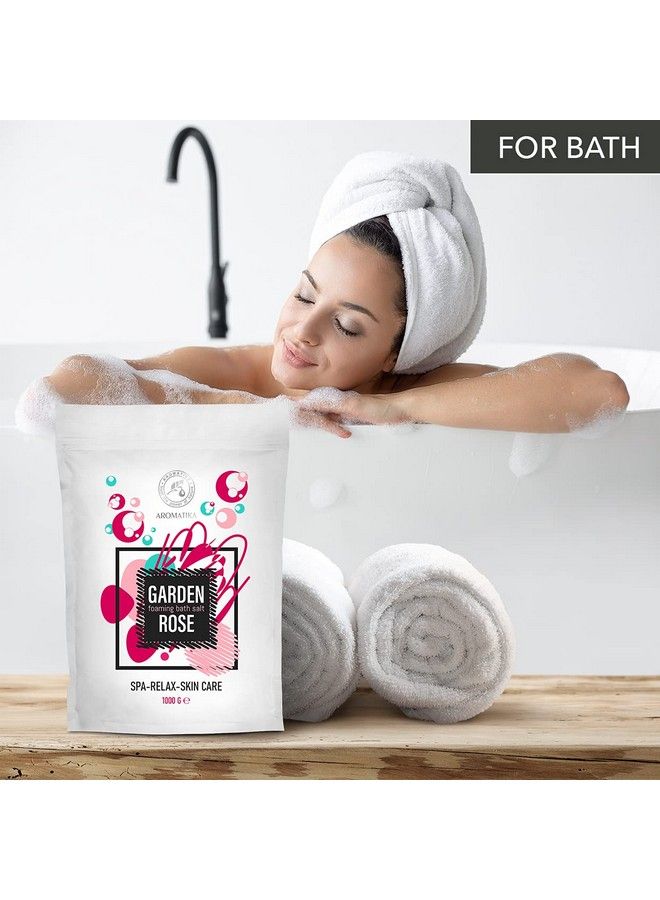 Aromatika Foaming Bath Sea Salt Rose 35 Oz 1000g Bubble Bath Salts with Almond & Rosewood Essential Oil & Rosa Damascena Flower Extract for Bath Soak Relaxing Bath Aromatherapy Bath Salts - Image 4