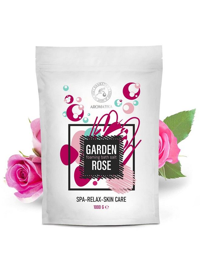 Aromatika Foaming Bath Sea Salt Rose 35 Oz 1000g Bubble Bath Salts with Almond & Rosewood Essential Oil & Rosa Damascena Flower Extract for Bath Soak Relaxing Bath Aromatherapy Bath Salts - Image 3