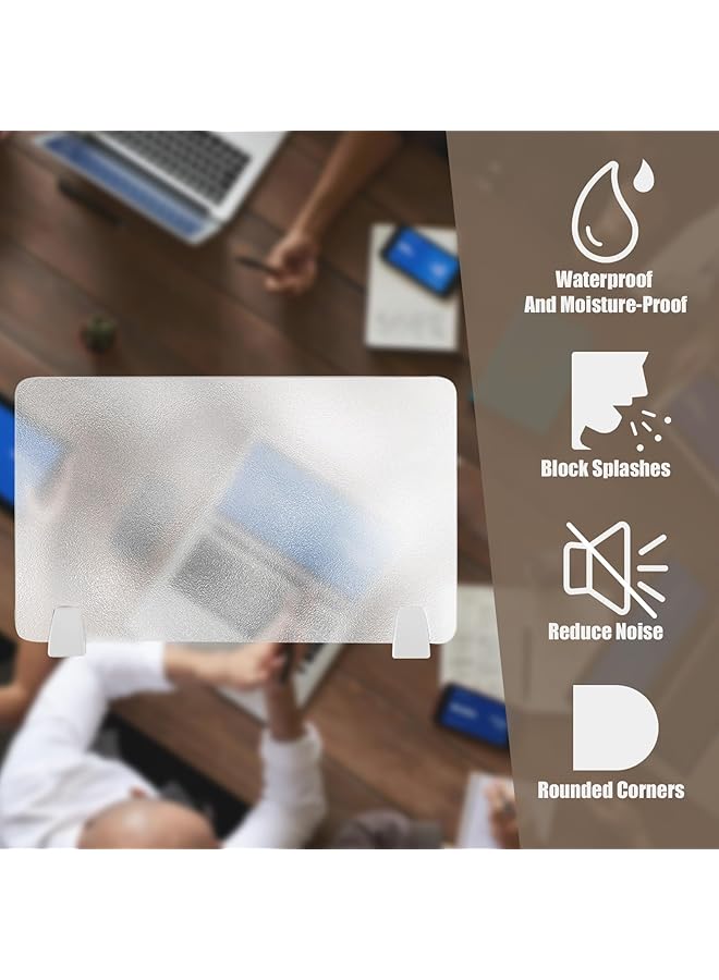 إيروريكس فاصل مكتبي، حواجز مكتبية شفافة من الأكريليك غير اللامع، حواجز مكتبية للمكاتب وغرف الدراسة والفصول الدراسية والمكتبات، 40*60 سم، قطعتان - Image 5