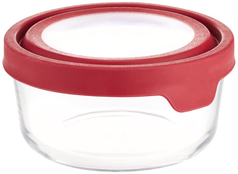 Anchor Hocking TrueSeal Glass Food Storage Container with Airtight Lid, Cherry, 4 Cup - Image 5