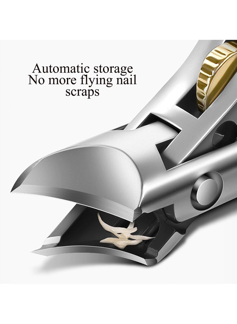 SYOSI Stainless Steel Nail Clipper, Portable Coke-Shaped Nail Clippers, Large Opening Oblique German Professional Toenail Clippers,  Professional & Home Use, for Thick Nails, Gift for Men Women - Image 2