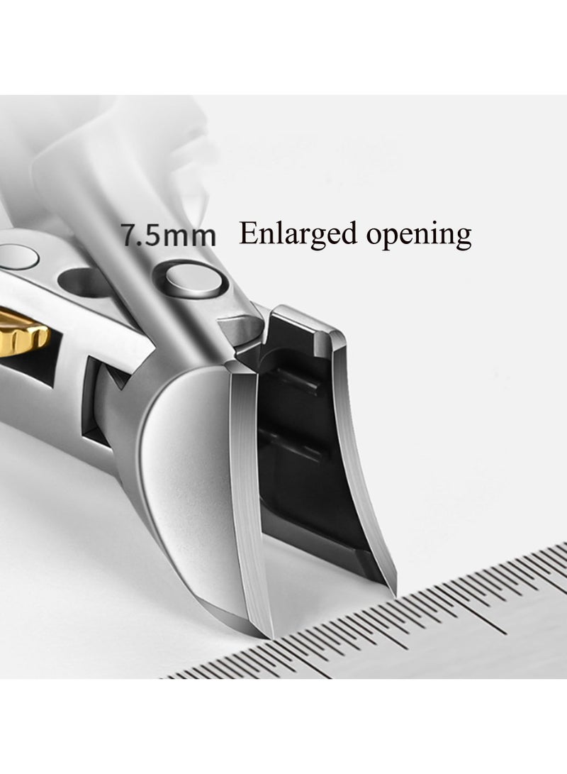 SYOSI Stainless Steel Nail Clipper, Portable Coke-Shaped Nail Clippers, Large Opening Oblique German Professional Toenail Clippers,  Professional & Home Use, for Thick Nails, Gift for Men Women - Image 3