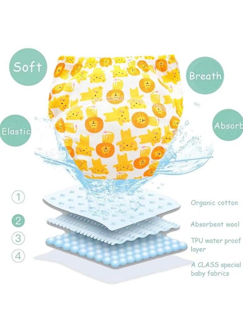 Bebiland - 4 Pack Size L Potty Training Pants, Breathable Potty Training Underwear, Unisex Toddler Training Underpants for 0-3 Years Boy and Girls Strong Absorbent Cotton Training Pants - Image 1