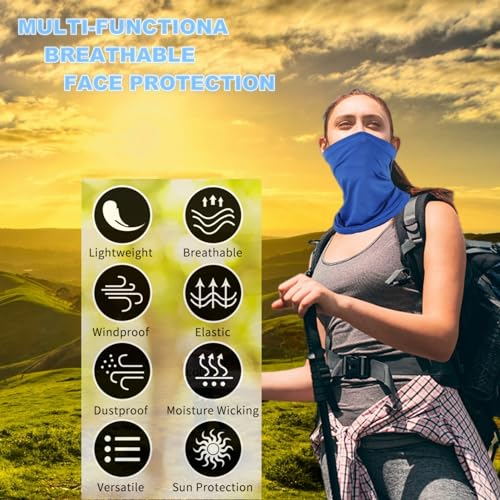 COOLZU 6 Pack Neck Gaiter Face Mask: Scarf Gator Breathable Balaclava Cooling Cover Masks for Men Women (Multicolor-1) - Image 4