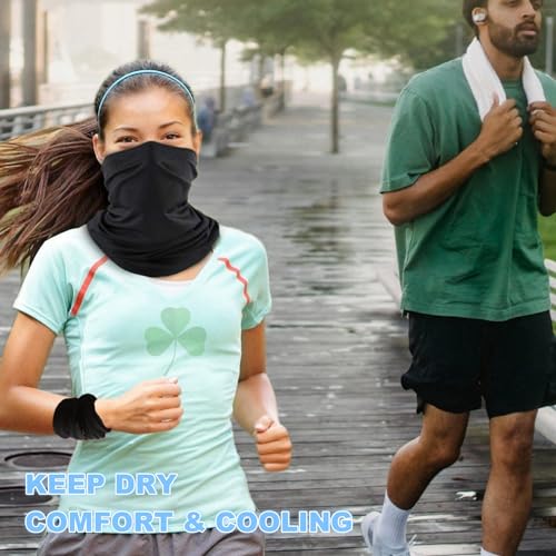 COOLZU 6 Pack Neck Gaiter Face Mask: Scarf Gator Breathable Balaclava Cooling Cover Masks for Men Women (Multicolor-1) - Image 2
