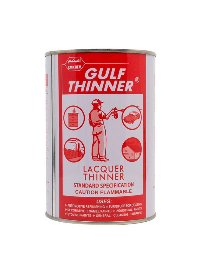 Gulf Thinner Lacquer Thinner - High Performance General Purpose Solvent for Automotive & Furniture (1 Litre) - Image 1