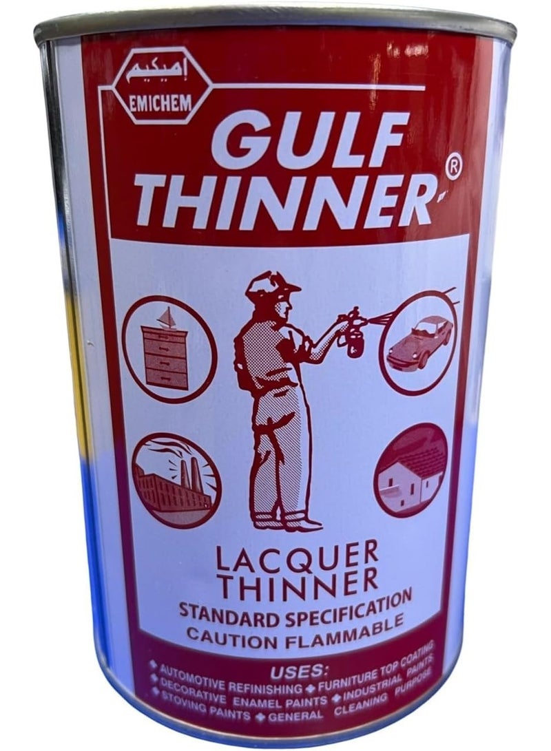 Gulf Thinner Lacquer Thinner - High Performance General Purpose Solvent for Automotive & Furniture (1 Litre) - Image 3