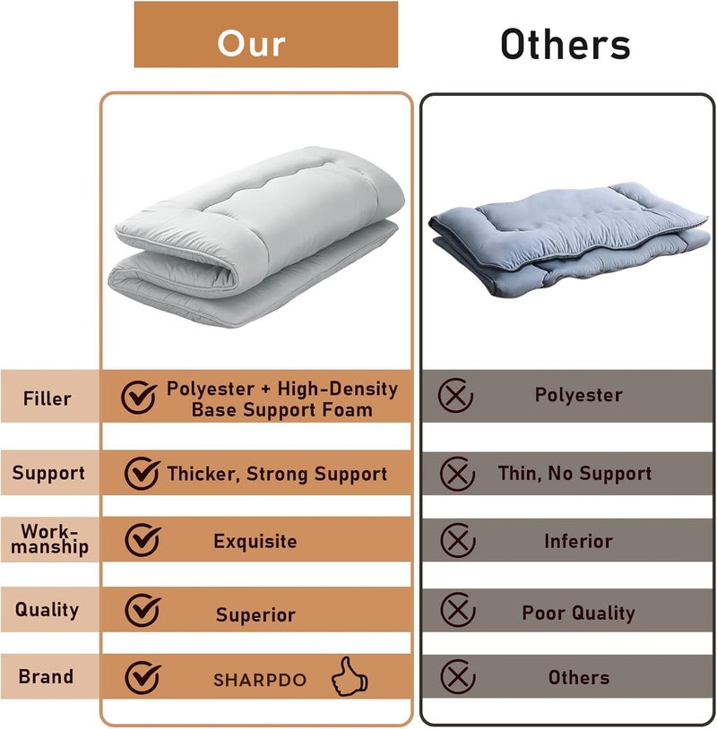 Sharpdo Tatami Mattress 180x200cm Folding Mattress Floor Sleeping Mat  8cm Thickness - Image 4