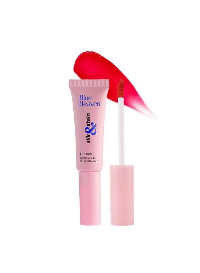 Blue Heaven Silk & Stain Lip Tint Heartbreak Red 8Ml With Jojoba Oil & Vitamin E Long Lasting Non Sticky Transfer Proof Formula Natural Finish - Image 2