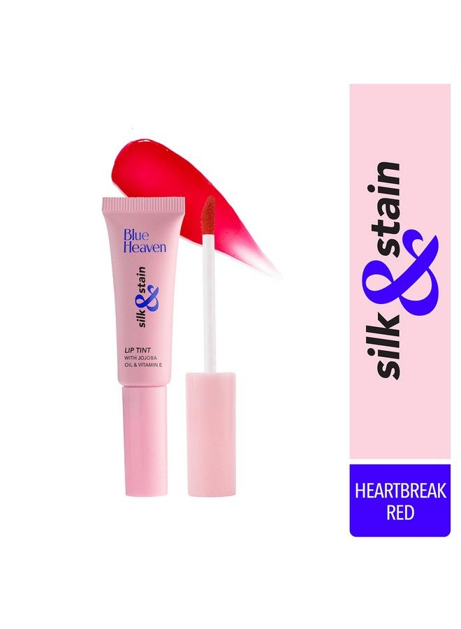 Blue Heaven Silk & Stain Lip Tint Heartbreak Red 8Ml With Jojoba Oil & Vitamin E Long Lasting Non Sticky Transfer Proof Formula Natural Finish - Image 3