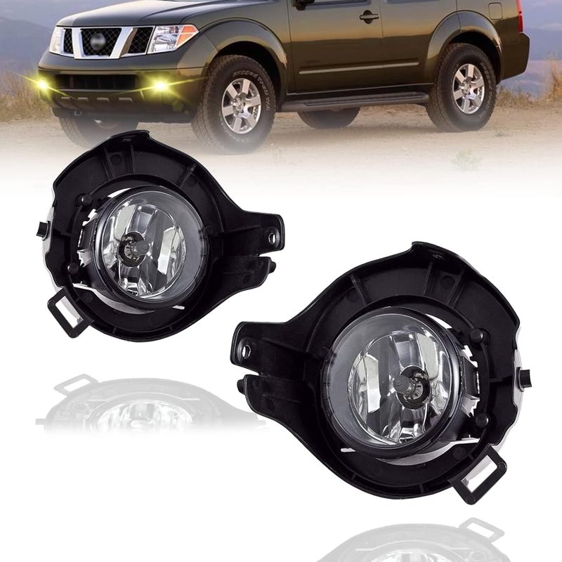 BOXLIGHT أضواء الضباب لسيارات نيسان فرونتير 2005-2009 ونيسان باثفايندر 2005-2012 مع مفتاح وحزمة أسلاك - Image 1
