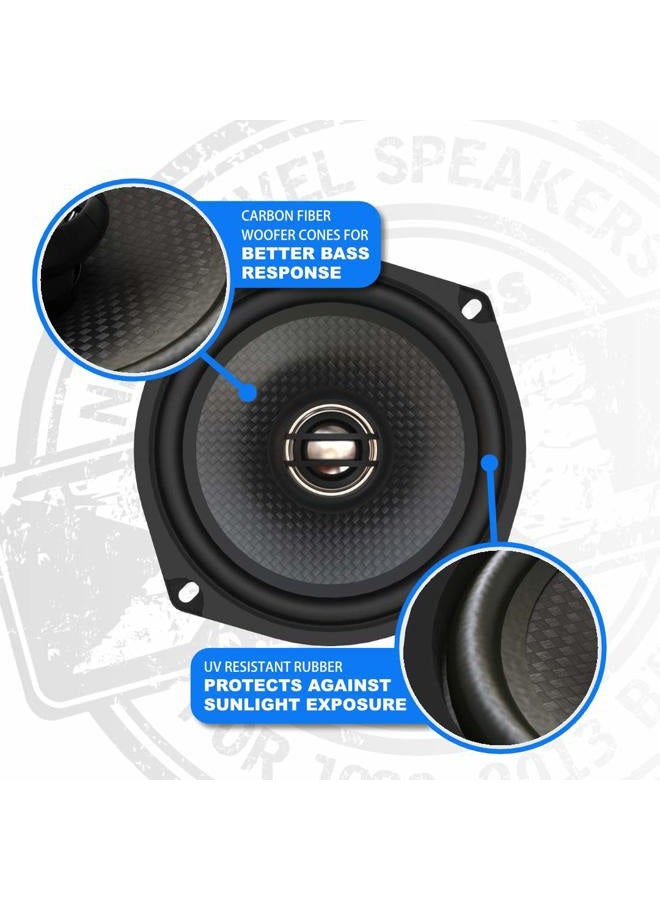 Hogtunes 352-XLR 5.25" Replacement Rear Speakers for 1998-2013 Harley-Davidson FLH Touring Models - Image 2