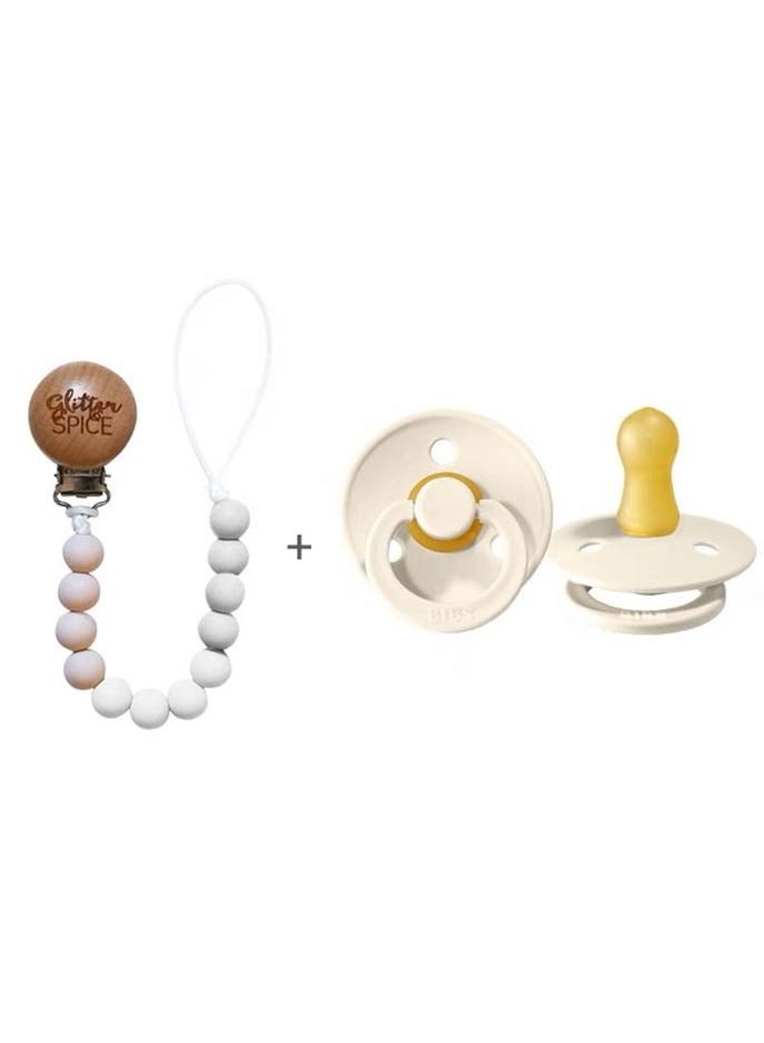 NIBEMINENT Pacifier Size 1, Baby unisex 0-6M , 1-piece Pacifier+ Pacifier chain - Image 1
