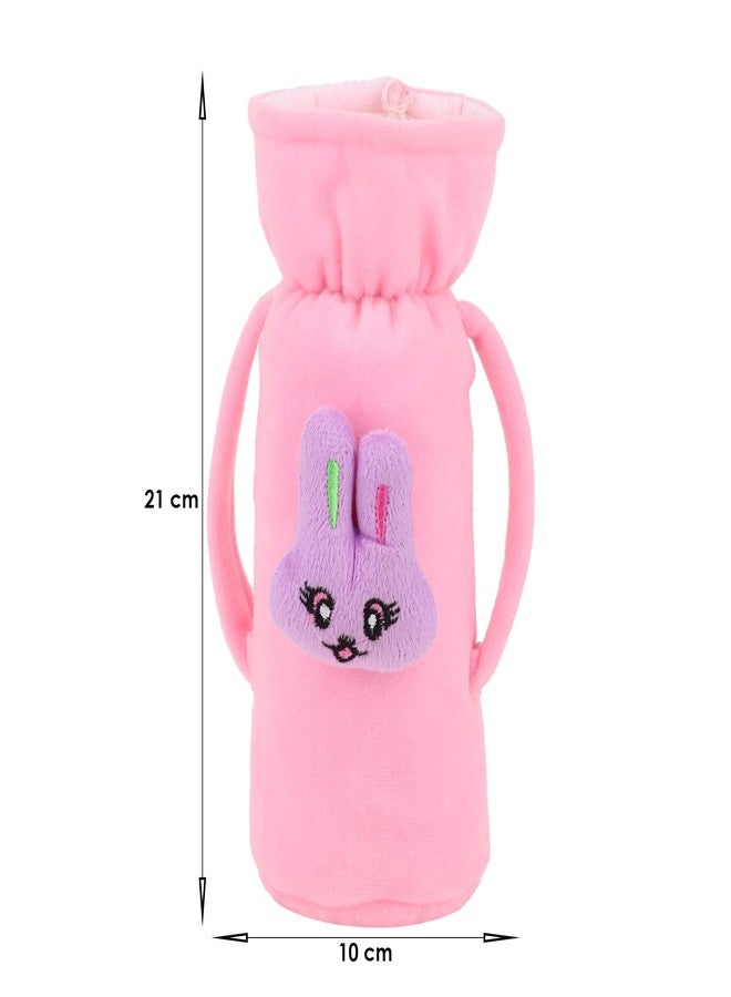 Da Anushi Soft Plush Stretchable Baby Feeding Handle Bottle Cover with Attractive Cartoon Design & Easy to Hold Strap for Newborn Babies, Suitable for 125-250 ML Bottle (Pack of 3) - Image 5