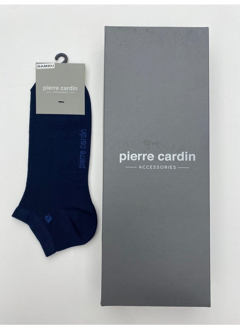 pierre cardin Bamboo 6-Pack Men's Booties-Sneakers Non-Slip Socks Herringbone Pattern 3052-PC Navy Blue  - Image 3