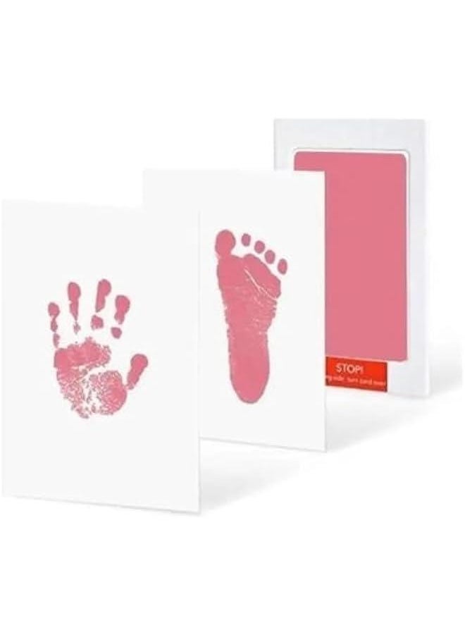 Gonice Baby Gift Set For Newborn 3 in1 Baby Hand & Footprint Kit Photo Frame - Baby Bath Set With Baby Rattle & Cotton Socks - New Born Baby Girls Gift & Baby Boy Gifts for Baby Shower (Pink Bunny-5)  - Image 4