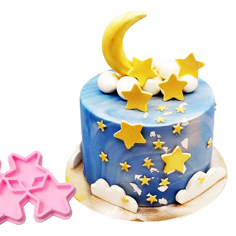 Xcake Lcook Cloud Lollipop Chocolate Birthday Mold  Star Fondant Silicone Mold for Cake Decoration Cupcake Topper Sugar Craft Gum Paste Cookie Dessert Ice Cube Clay Resin - Image 5