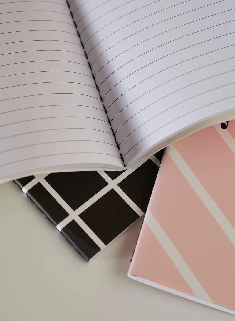 Hema Set Of 3 A6 Stitched Print Notebooks