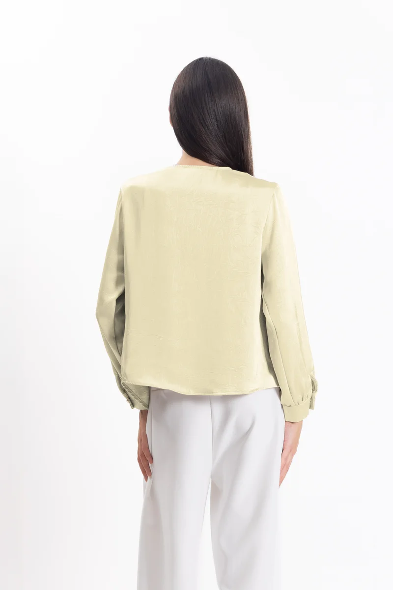 شايبس FRONT TIE SATIN TOP