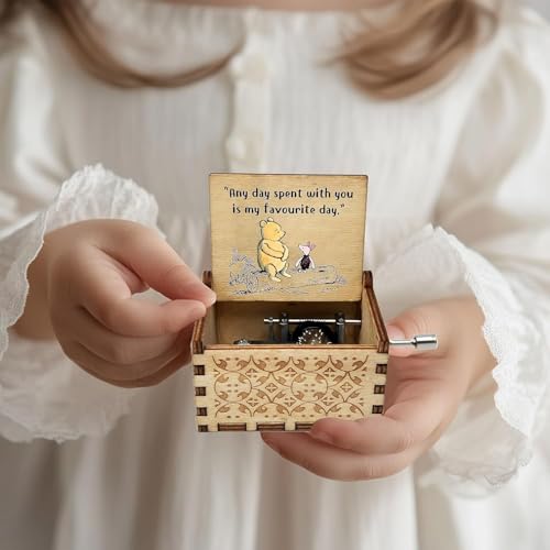 Litenx Wood Music Box Gifts for Women, Wife Girlfriend for Christmas Birthday Anniversary, Any Day Spent with You is My Favourite Day. - Image 3
