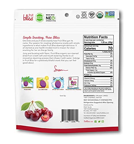 Fruit Bliss Organic Tart Cherries, 4 Ounce - Image 2