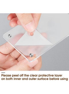 Fintie [4 Pack] Acrylic Magnetic Photo Frame For 3Inch Film Double Sided Fridge Picture Frame For Fujifilm Instax Mini 11 12 Evo 40 Mini Link 2 Printer Film Polaroid Instant Film Clear  - Image 3