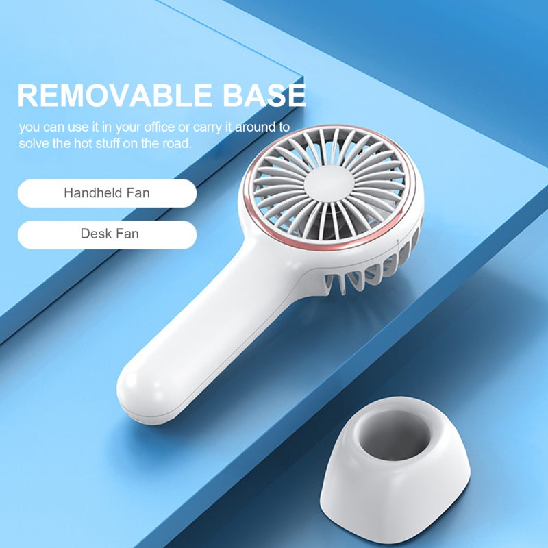 مروحة صغيرة: خضراء بثلاث سرعات وقاعدة قابلة للإزالة - مروحة مكتب تعمل بالـ USB للمنزل والمكتب والخارج والسفر والتخييم - Image 5