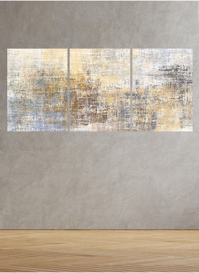 ماركتنا لوحة جدارية فنية لتزين الحائط بتصميم تجريدي، ثلاث قطع ،مقاس120X60سم  - Image 1