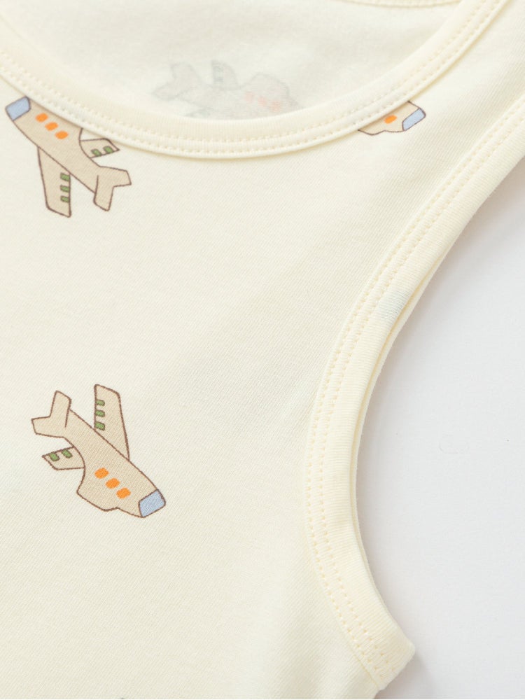 بالابالا طقم فانيلات قطنية بدون أكمام من قطعتين للأولاد - Image 5