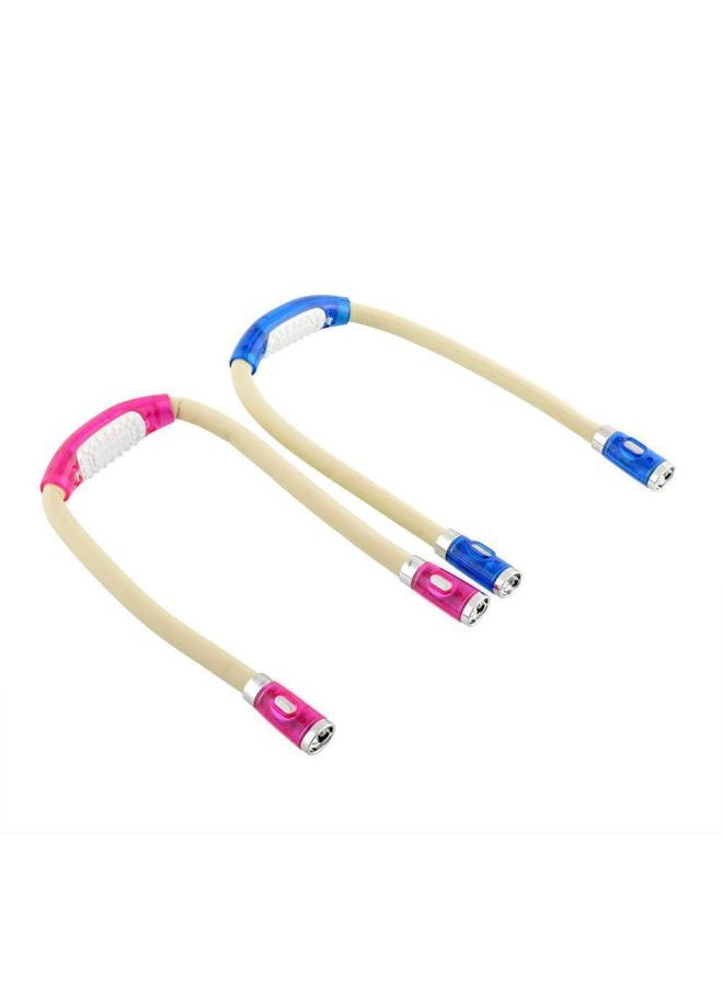 Generic Neck-mounted Night Reading Led Lighting Tube Book Light Led Hugging Reading Decorative Small Gift Light-Color:Pink White Tube (OPP Bag)  - Image 4