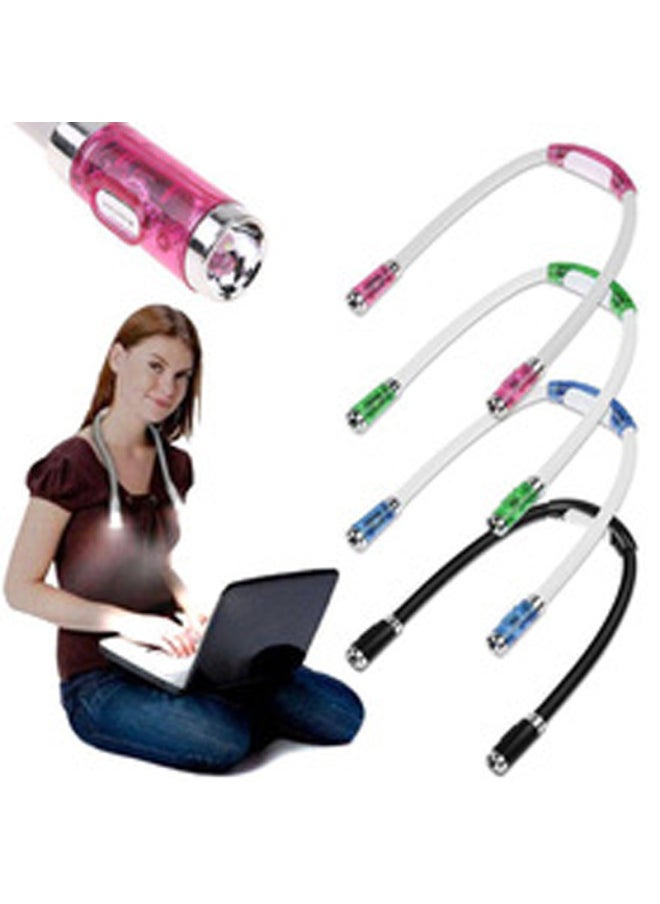 Generic Neck-mounted Night Reading Led Lighting Tube Book Light Led Hugging Reading Decorative Small Gift Light-Color:Pink White Tube (OPP Bag)  - Image 1