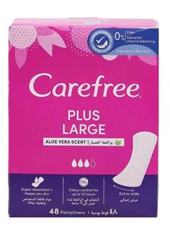 Carefree Aloe Vera Daily Pantyliners Large 48 Pads  - Image 1