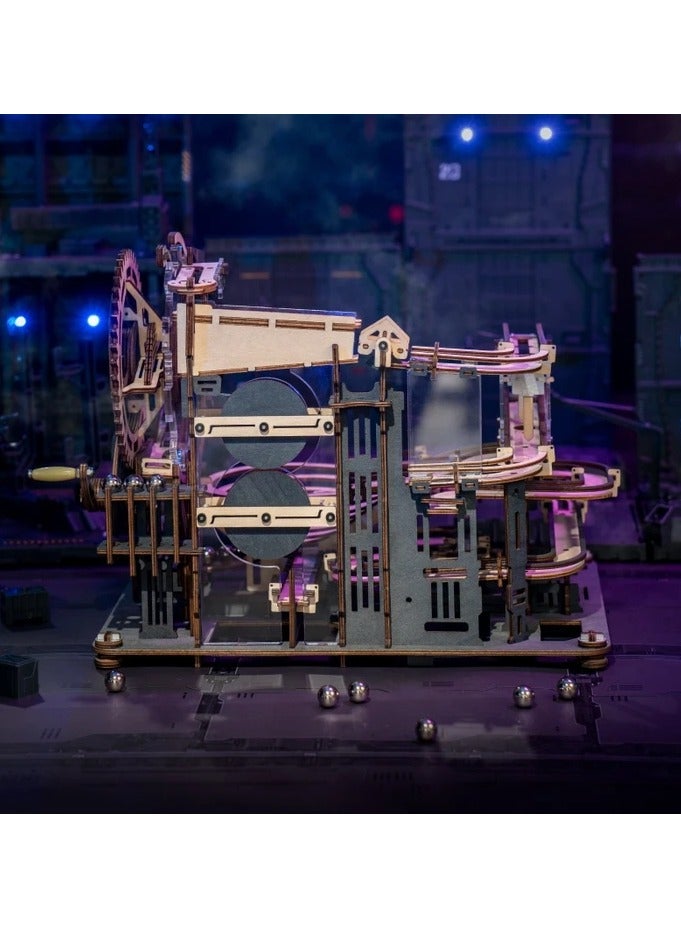 روكر لغز خشبي بتصميم ليلي رخامي مميز ثلاثي الأبعاد - لعبة تركيب يدوية خشبية تعليمية وممتعة - Image 2