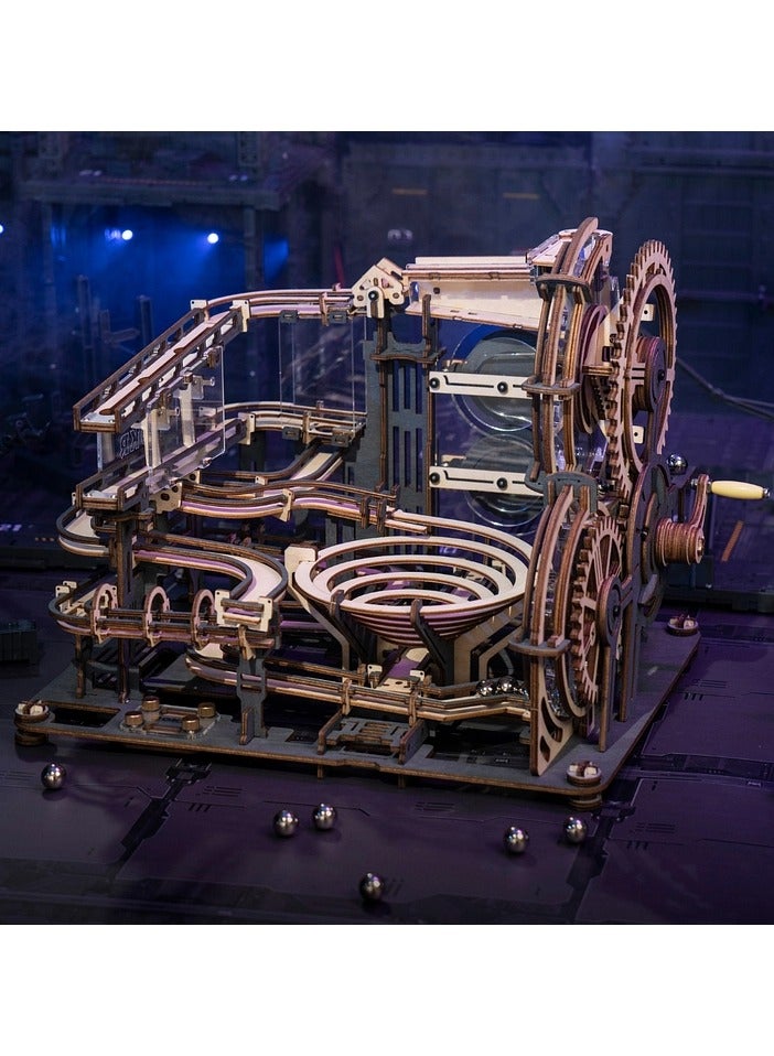 روكر لغز خشبي بتصميم ليلي رخامي مميز ثلاثي الأبعاد - لعبة تركيب يدوية خشبية تعليمية وممتعة - Image 3