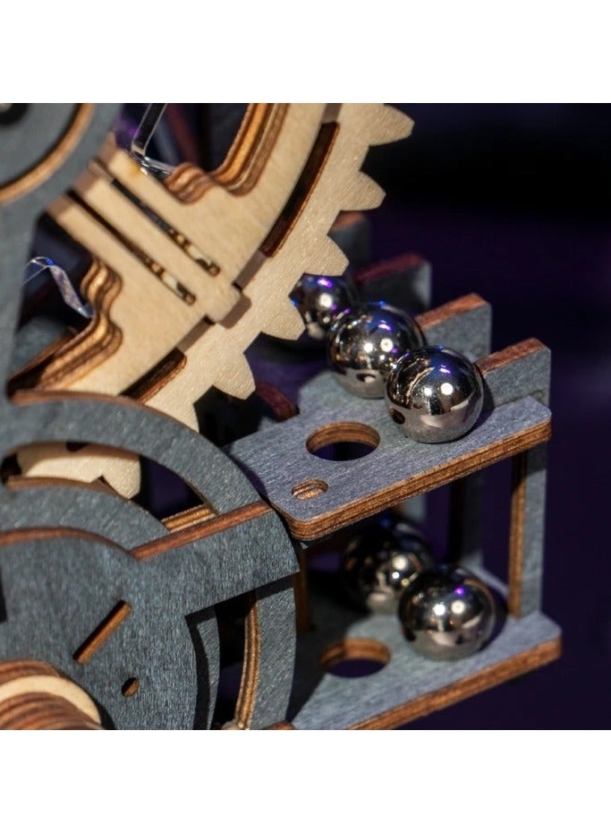 روكر لغز خشبي بتصميم ليلي رخامي مميز ثلاثي الأبعاد - لعبة تركيب يدوية خشبية تعليمية وممتعة - Image 5