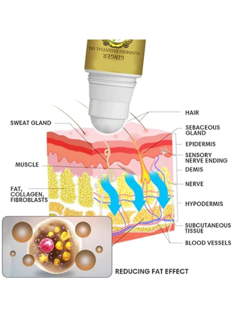 ياميم زيت الزنجبيل العضوي من يميم: حرق دهون البطن، تدليك إزالة السموم لتخفيف الوزن - Image 5