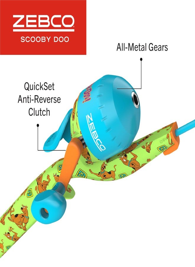 Zebco Youth Scooby Doo Floating Spincast Reel and Fishing Rod Combo, 29-Inch Fiberglass Rod, Light Power, Moderate Action, Size 20 Reel, Green - Image 4