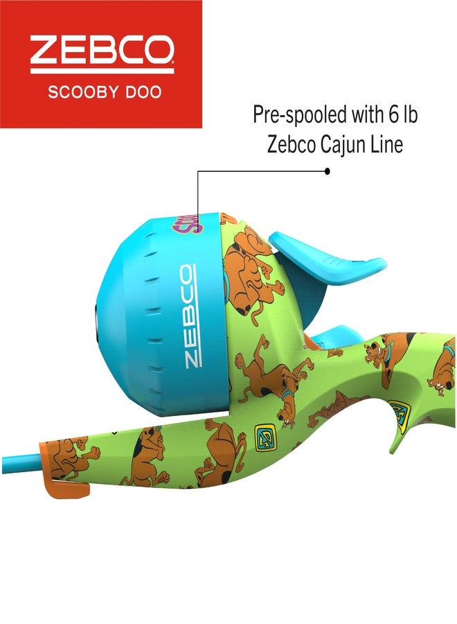 Zebco Youth Scooby Doo Floating Spincast Reel and Fishing Rod Combo, 29-Inch Fiberglass Rod, Light Power, Moderate Action, Size 20 Reel, Green - Image 5