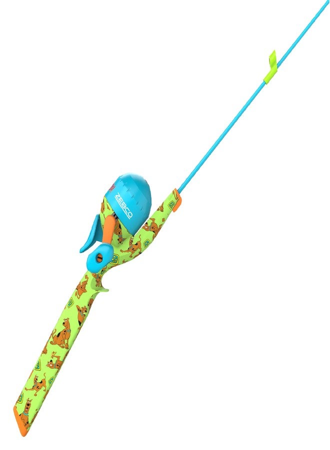 Zebco Youth Scooby Doo Floating Spincast Reel and Fishing Rod Combo, 29-Inch Fiberglass Rod, Light Power, Moderate Action, Size 20 Reel, Green - Image 1