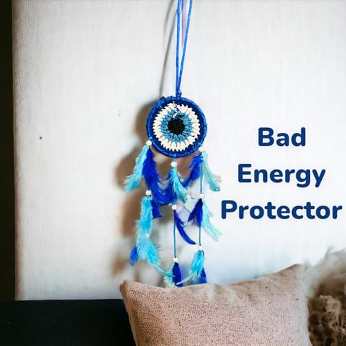 WARMINGO DE Evil Eye Dream Catcher for Car & Home | Evil Eye Hanging | Car Hanging for Good Luck & Prosperity | Bad Energy Protector | Car Evil Eye - Image 4